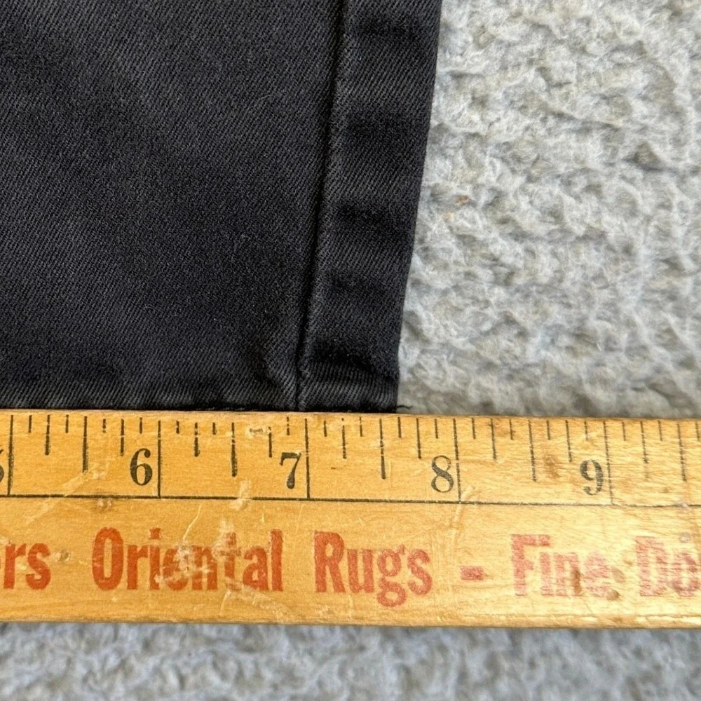 Levis XX Chino Pants Mens 36X32 Black Straight Leg Flat Front White Tab Stretch